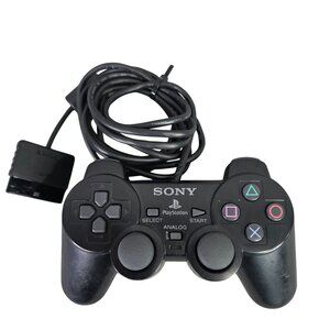 Sony Playstation 2 Dual Shock Analog Controller Black SCPH-10010